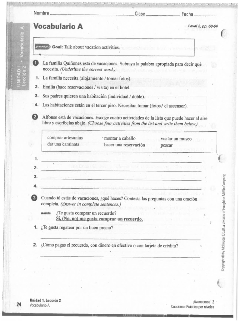 Unit 1 Lesson 2 | PDF