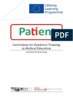 Curriculum Für Das Training Von Medizinische Patientenübergaben