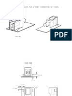 Moveable Floor For 1-Port Connector (3D View) : Front View Rear View