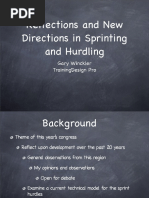 Gary Winckler Reflections and New Directions in Sprints&Hurdles