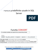 Functii Predefinite Uzuale in SQL