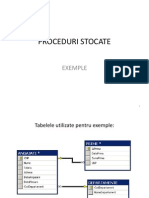 Proceduri Stocate Exemple