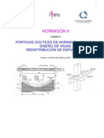 Pórticos Dúctiles de Hormigón Armado - Diseño de Vigas. Redistribución de Esfuerzos