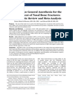 Local Versus General Anesthesia For The Management of Nasal Bone Fracture