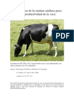 Efecto Del Uso de La Enzima Amilasa para Mejorar La Productividad de La Vaca Lechera