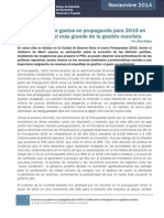 El Aumento de Gastos en Propaganda Para 2015 en Caba Sera El Mas Grande de La Gestion Macrista - Aixa Ratta