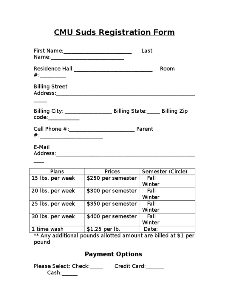 Cmusudsregistrationform 2 | PDF | Career & Growth | Finance & Money ...