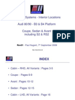 Audi 80 B3 B4 Interior Locations