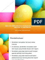 Analisis Implementasi Kebijakan Pendidikan Inklusif di Indonesia