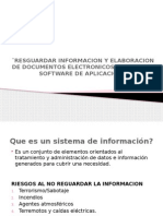 Resguardar Informacion y Elaboracion de Documentos Electronicos