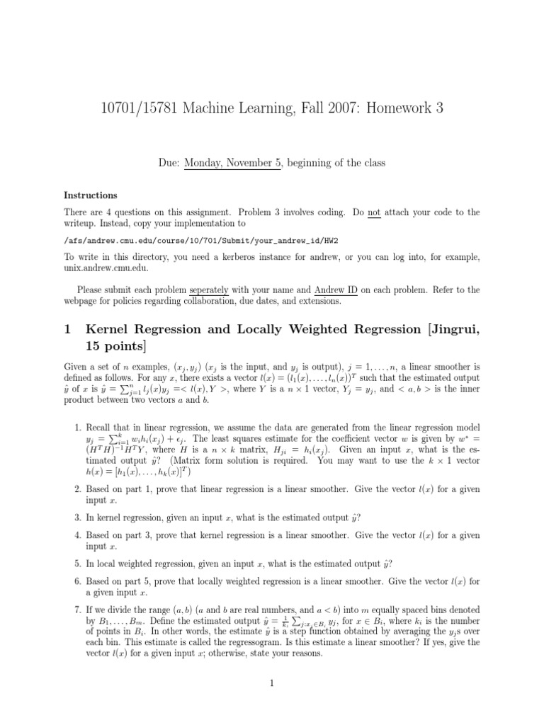 HW 3 | PDF | Support Vector Machine | Mathematical Concepts