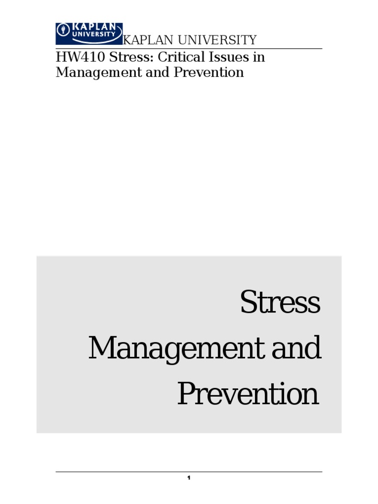 Stress Management Resource Guide | PDF | Stress (Biology) | Eating