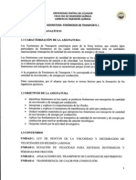 Transporte 1: Viscosidad y Ecuaciones de Flujo