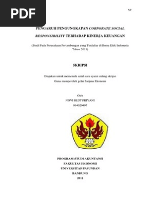 Csr Terhadap Kinerja Keuangan