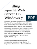 Installing Apache Web Server On Windows