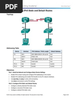 Lab - Configuring IPv6 Static and Default Routes