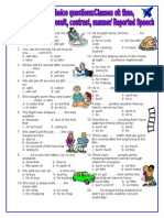 CLAUSES of Time, Reason, Purpose, Result, Contrast, Manner and REPORTED Speech