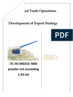 Export Potential for Milk Powder