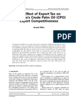 The Effect of Export Tax On Indonesia's Crude Palm Oil (CPO) Export Competitiveness - ProQuest