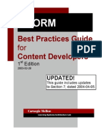 Scor M Best Practices Content Dev