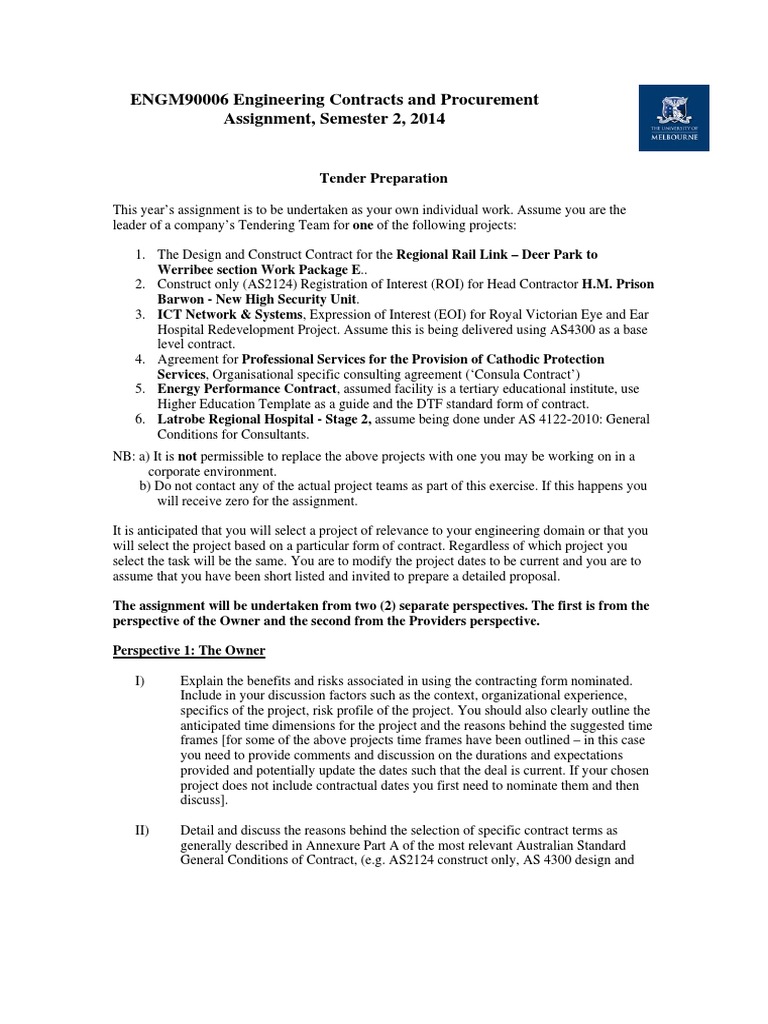 Tender Preparation for Engineering Contracts | PDF | Construction ...