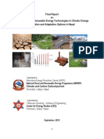 Study on Role of Renewable Energy Technologies in Climate Change Mitigation and Adaptation