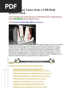 Boot and Run Linux From A USB Flash Memory Stick