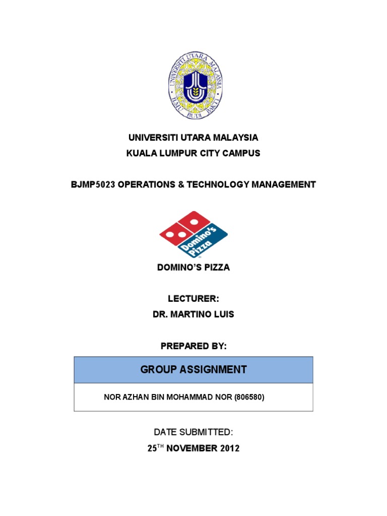 Dominos operations management image