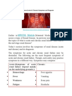 Renal Disease (Acute & Chronic) Symptoms and Diagnosis