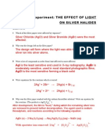 Experiment: The Effect of Light On Silver Halides