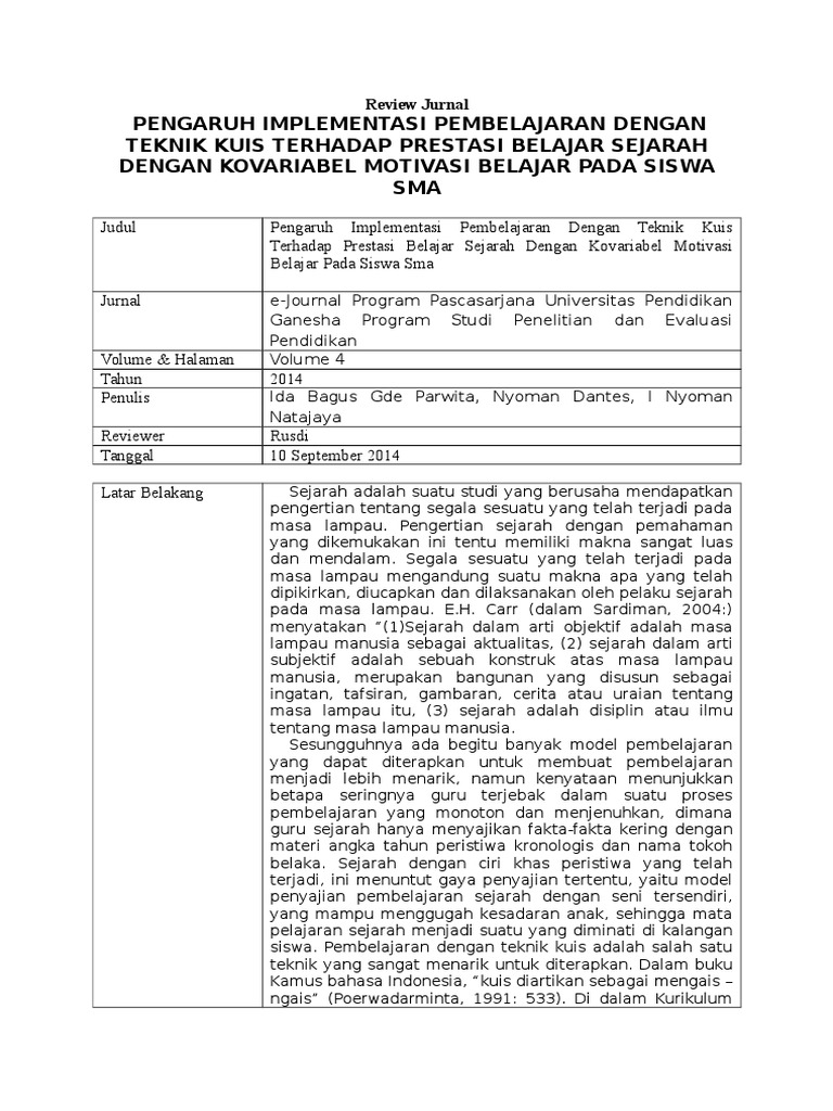 View Contoh Format Review Jurnal Pdf Pictures