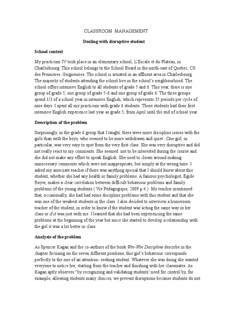Classroom Management | PDF | Classroom Management | Teachers