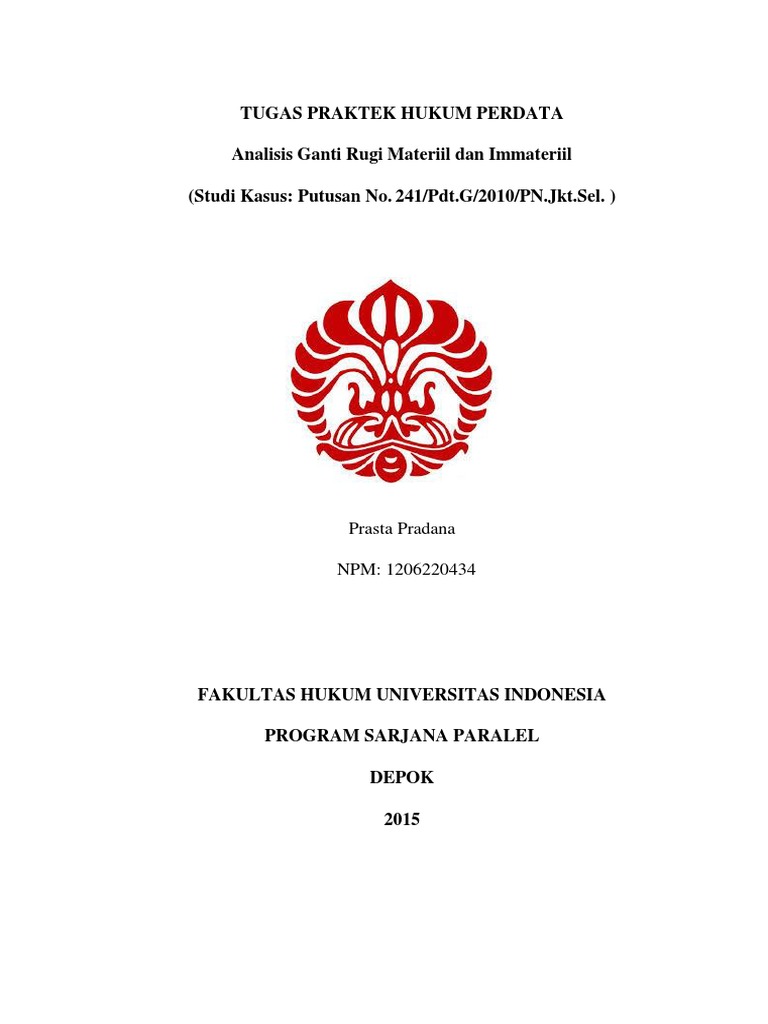 Analisis Putusan Ganti Rugi