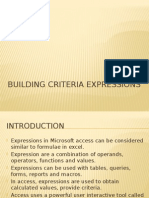 Building Criteria Expressions