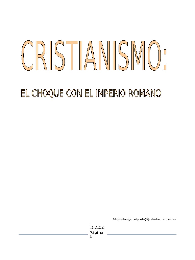 Cristianismo y Roma: Historia y Conflictos | PDF | Jesús | imperio Romano