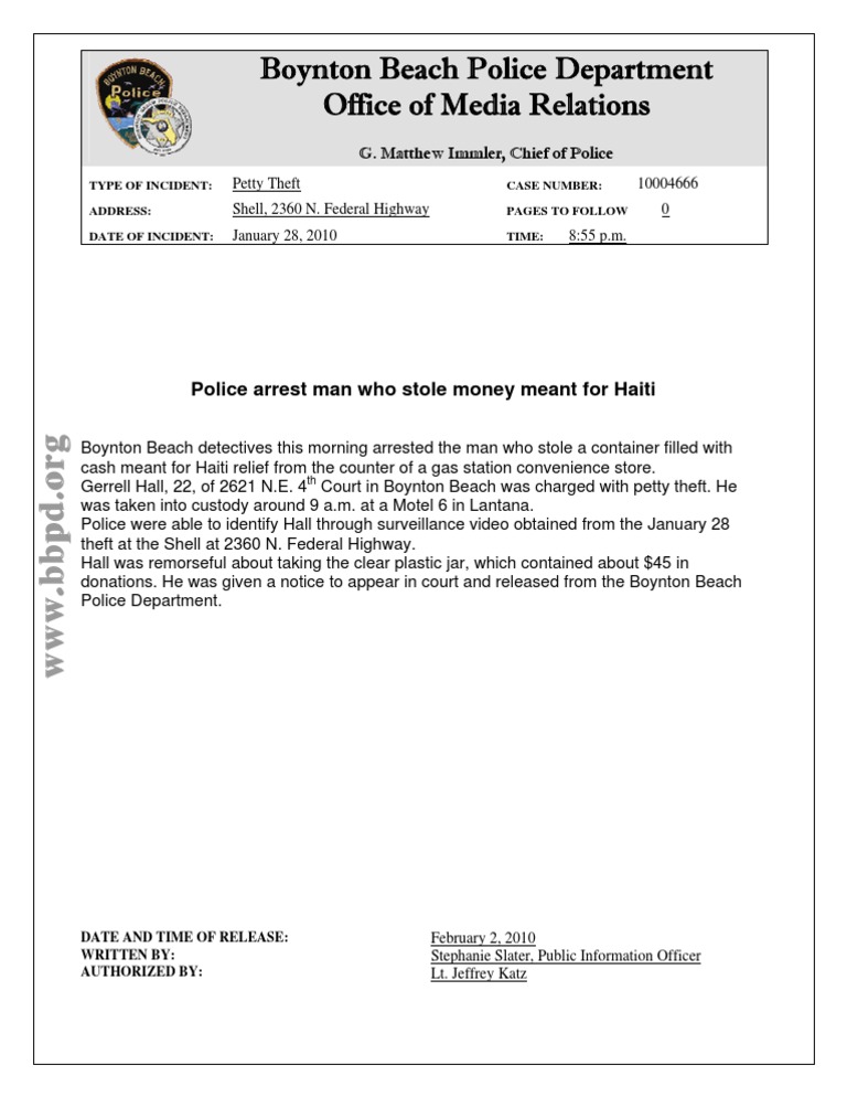 Boynton Beach Police Department Office of Media | PDF | Social Science ...