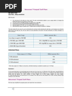 Netconnect+ Tariff Plans