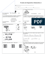 Prueba de Diagnóstico Matemática Lista