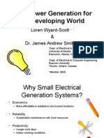 Pico Power Generation For The Developing World: Loren Wyard-Scott & Dr. James Andrew Smith