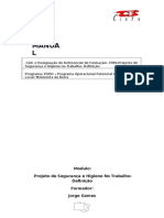 Manual UFCD 3789 - Projeto de segurança e higiene do trabalho - definição