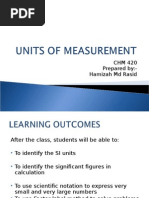 1) Units of Measurement