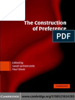 Lichtenstein & Slovic - The Construction of Preference