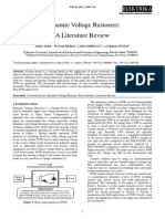Dynamic Voltage Restorers: A Literature Review: Elektrika