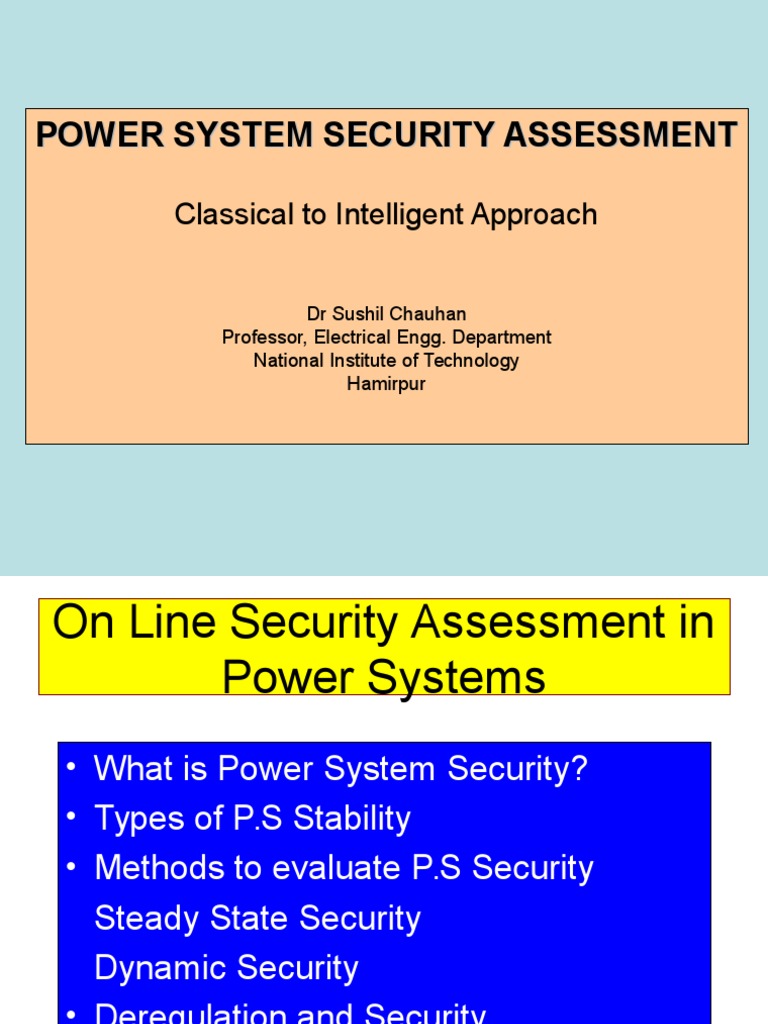 Power System Security Assessment Guide | PDF | Electric Power System ...