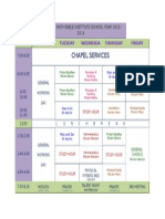 Rfbi 2013-2014 Class Schedule