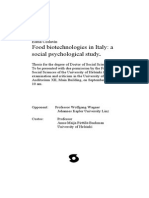 Collavin, E. - Food Biotechnology in Italy. a Social Psychology Study