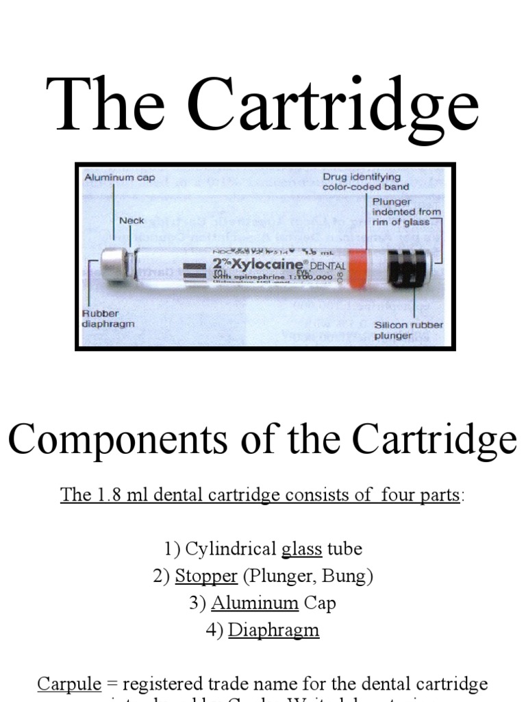 The Cartridge PDF Anesthesia Sterilization (Microbiology)