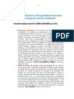 Quince Reflexiones Sobre Periodismo Narrativo Para Compartir Con Los Estudiantes