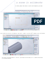 How To Make A Screw in Solidworks