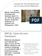 Expectations Nrcal Framework For The Development and Selection of Instructional Materials